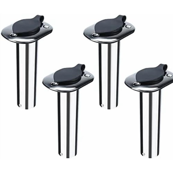 4pcs Boat Fishing Rod Holders,Stainless Steel Fishing Rod Rack Flush Mount withCap,Liner,Gasket (90 Degree Rod Holder)$$Sport & Recreation Other