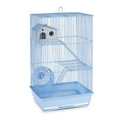 Angle View: Prevue Hendryx Three Story Hamster & Gerbil Cage- Light Blue