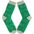 thumbnail image 3 of Penkiiy Middle Socks for Men Adult Men Print Patchwork Lovely Middle Tude Socks Home Sports Stockings Green Socks, 3 of 3