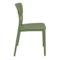 thumbnail image 4 of Luxury Commercial Living 33" Olive Green Stackable Patio Dining Chair, 4 of 8