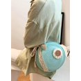 thumbnail image 2 of LHSHID Novel Round Purse Cute Wheel Crochet Bag Women Crossbody Purse Beach Bag Handmade Woven Shoulder Bag Lace Bow, 2 of 6