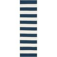 thumbnail image 3 of Safavieh Montauk 8' X 10' Hand Woven Cotton Pile Rug in Navy and Ivory, 3 of 10