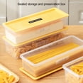 thumbnail image 2 of Mosey Noodle Storage Box Microwavable Airtight Lid Rectangle Spaghetti Macaroni Cereal Fruit Vegetable Refrigerator Food Container, 2 of 7
