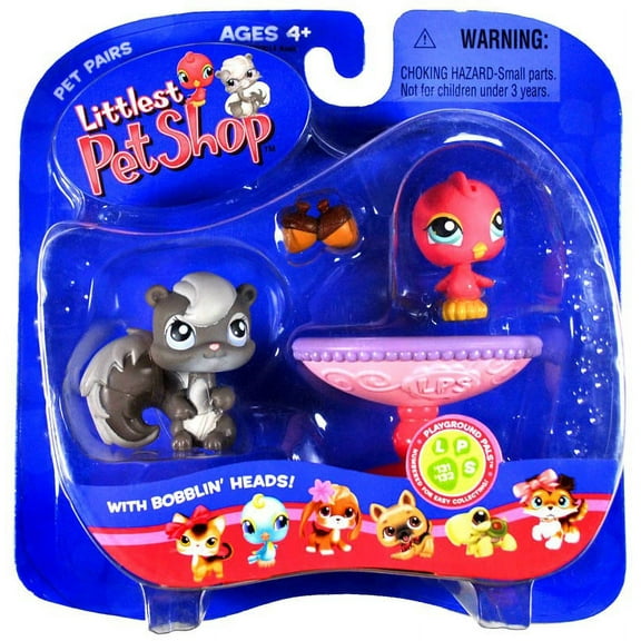 Hasbro Littlest Pet Shop Bird & Squirrel Action Figures, 2 Pack, Color Variation