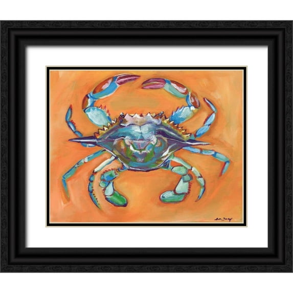 Seay, Anne 14x12 Black Ornate Wood Framed with Double Matting Museum Art Print Titled - Blue Crab