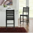 thumbnail image 3 of Linon Holdrege 22" High Back Counter Stools, Set of 2, Black, 3 of 12