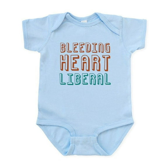 CafePress - Bleeding Heart Liberal Infant Bodysuit - Baby Light Bodysuit, Size Newborn - 24 Months