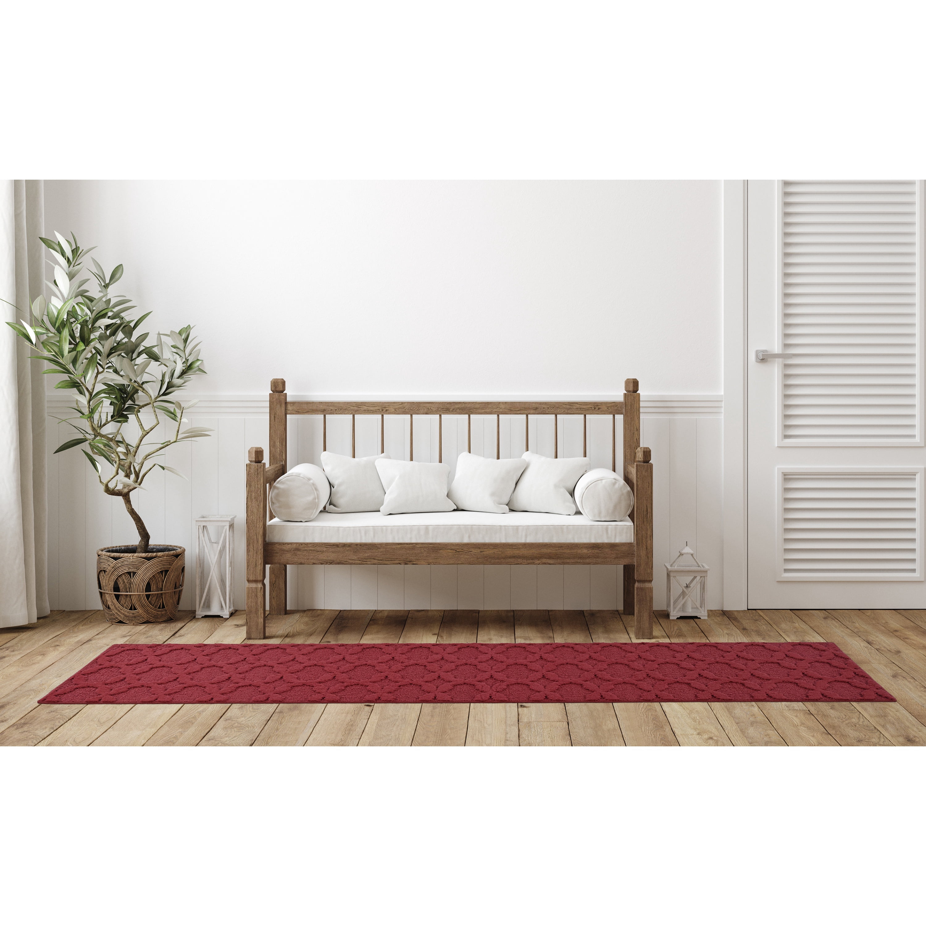 Garland Rug Sparta Chili Red Indoor Runner Rug, 2' x 8'