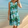 thumbnail image 4 of LYXSSBYX Plus Size Dresses for Curvy Women Women's Round Neck Sleeveless Gradient Tie Dyed Beach Dress, 4 of 9