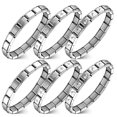 thumbnail image 1 of Pulsera con dijes italianos Huquary de acero inoxidable, 6 unidades, 1 of 2