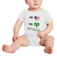 thumbnail image 2 of 50% Brazilian + 50% American = 100+% Beautiful Brazil Cute Baby Clothing Bodysuits For Boy Girl, 2 of 5