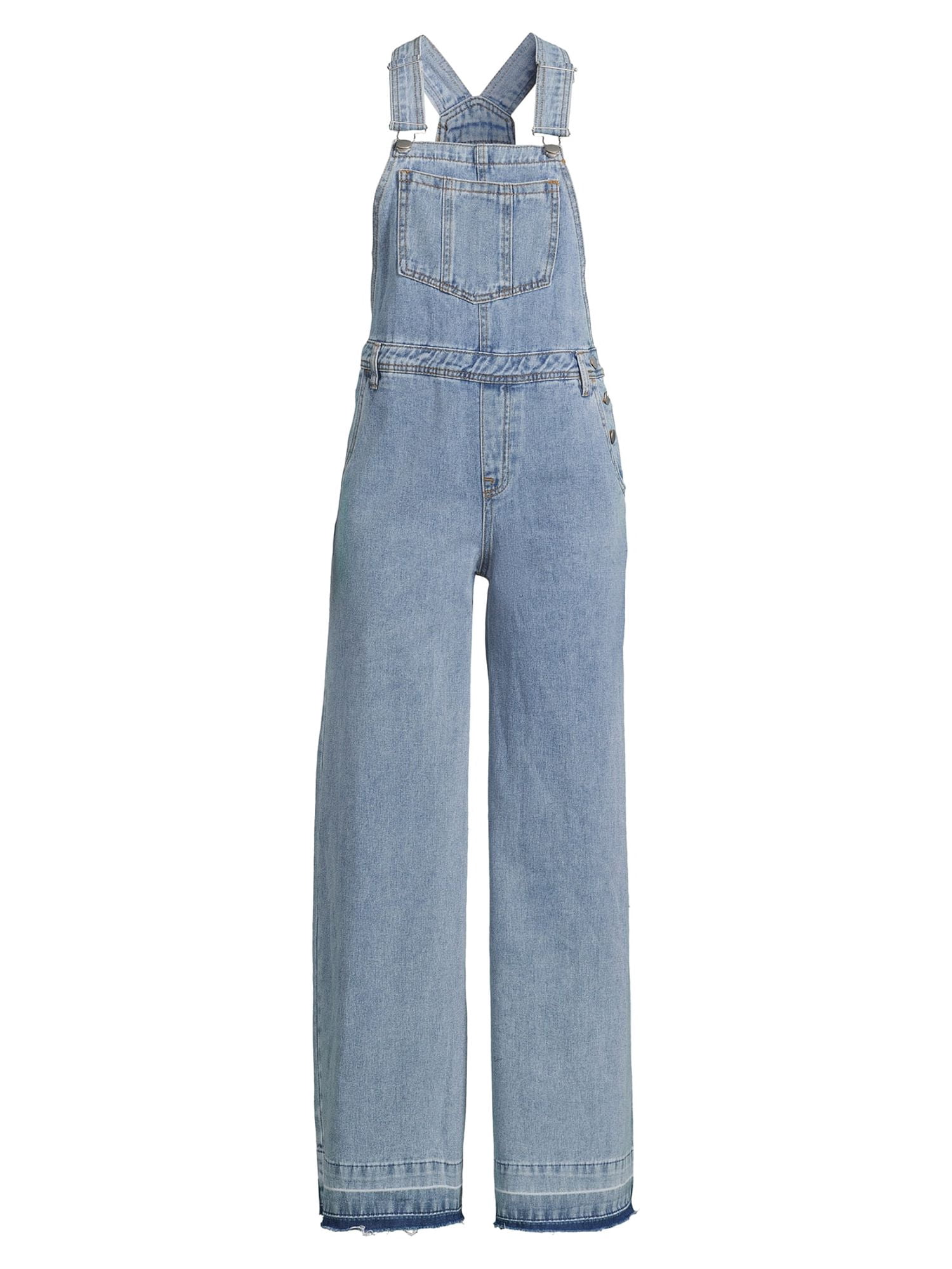 No Boundaries Juniors' Wide Leg Overalls