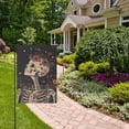thumbnail image 2 of Yayeee Garden Flag 12" x 18" Double Sided Outdoor Yard Lawn Holiday Decorations, Skeleton with Flowers Pattern, 2 of 6