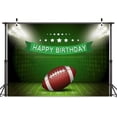 thumbnail image 2 of 20 x 10 ft Birthday Photography Backdrop, Football Happy Birthday Backdrop Baseball Birthday Photography Backdrop for Boy, Soccer Field Banner Photo Studio Background Decor, 2 of 4