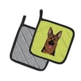 thumbnail image 2 of Carolines Treasures BB1273PTHD Checkerboard Lime Green German Shepherd Pair of Pot Holders , 7.5HX7.5W, multicolor, 2 of 3