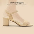 thumbnail image 2 of BURUDANI Women's Low Heels Block Open Toe Ankle Strap Classic Short Chunky Sandals with Buckle for Daily Work Wedding Party, 2 of 5