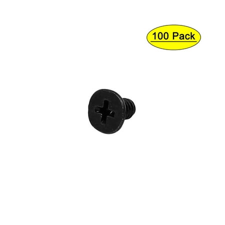 

CM2x3mm Tablet PC Laptop Computer Back Cover Screw Black 100pcs