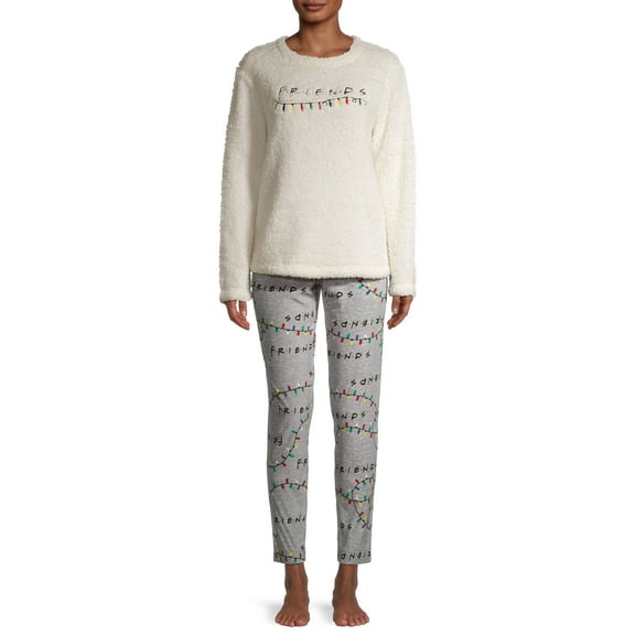 Women's and Women's Plus Plush PJ Set - Friends