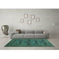 thumbnail image 3 of Ahgly Company Machine Washable Indoor Rectangle Persian Turquoise Blue Traditional Area Rugs, 2' x 3', 3 of 4