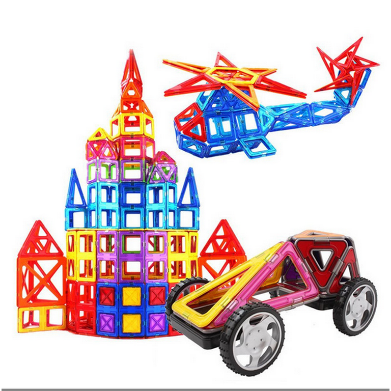 100 Pcs Magnetic Tiles for 3 4 5 6 7 8+ Year Old Boys Girls Toddlers 3D  Magnetic Blocks Building Set for Kids Age 3-5 Creativity Construction Toys  for