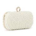 thumbnail image 7 of Pearl Clutch Purses for Women Wedding Ivory Bridal Evening Bag Formal Party White Beaded Shoulder Handbag, 7 of 7