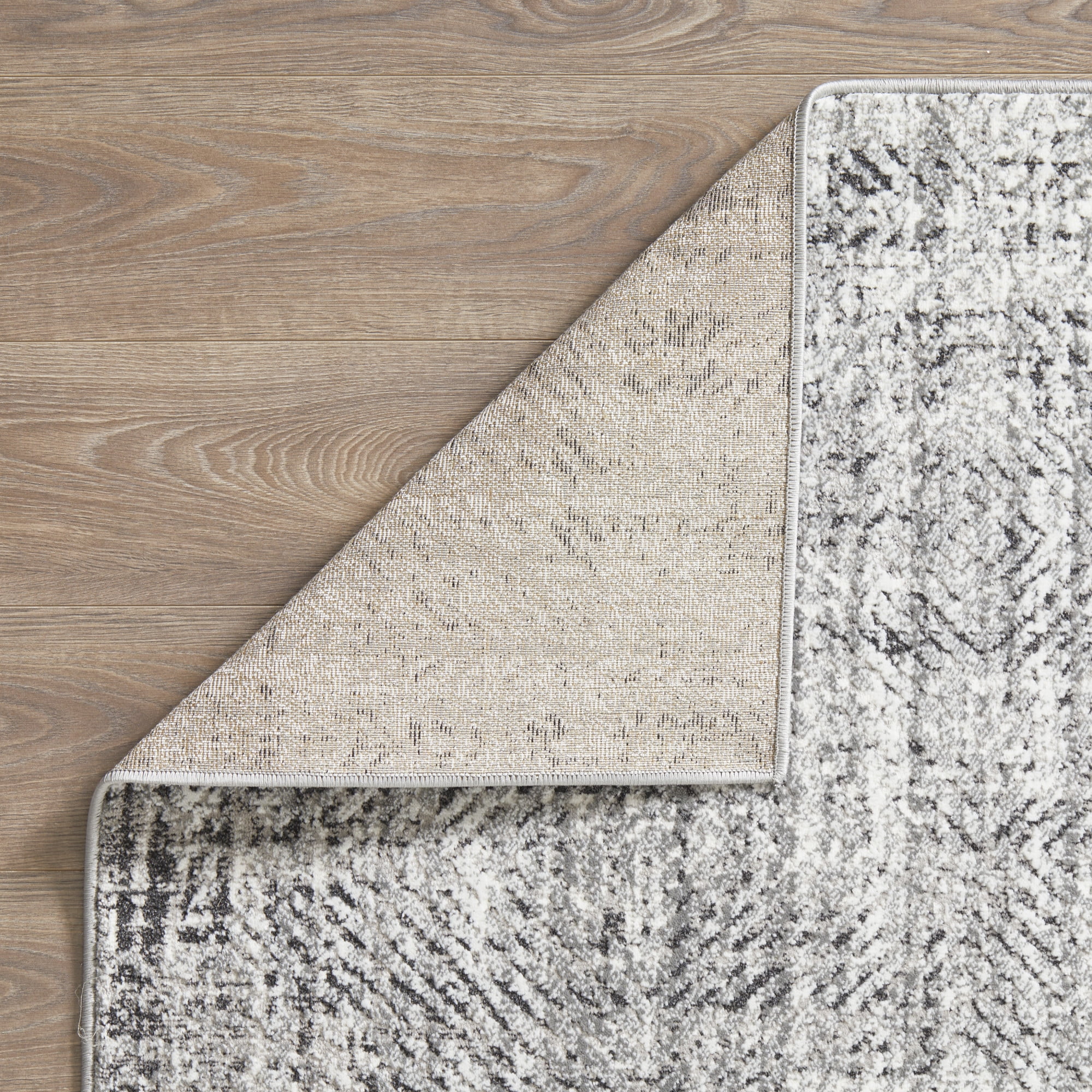 Loomaknoti Aysal Azebella 3' x 5' Gray Geometric Indoor Accent Rug
