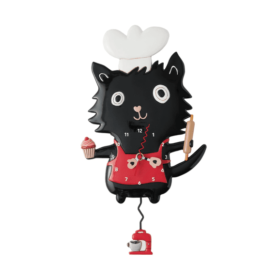 Allen Designs Sugar Paws Cat Clock