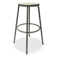 thumbnail image 2 of Alera Industrial Metal Shop Stool, 30" Seat Height, Supports up to 300 lbs., Brown Seat/Gray Back, Gray Base -ALEIS6630G, 2 of 4