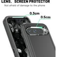 thumbnail image 2 of KOMI for Google Pixel 9/ Pixel 9 Pro Case, with HD Tempered Glass Screen Protector, Heavy Duty Shockproof Drop Protective Rugged Tough Durable Phone Cover Black, 2 of 4