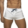 thumbnail image 1 of FhsagQ Men's Board Shorts with Compression Liner Male Spring and Summer Short Color Matching Shorts Zipper Pocket Slit Trousers Legs Beach Swimming Sports Shorts Mens Printed Board Shorts 21 White M, 1 of 4