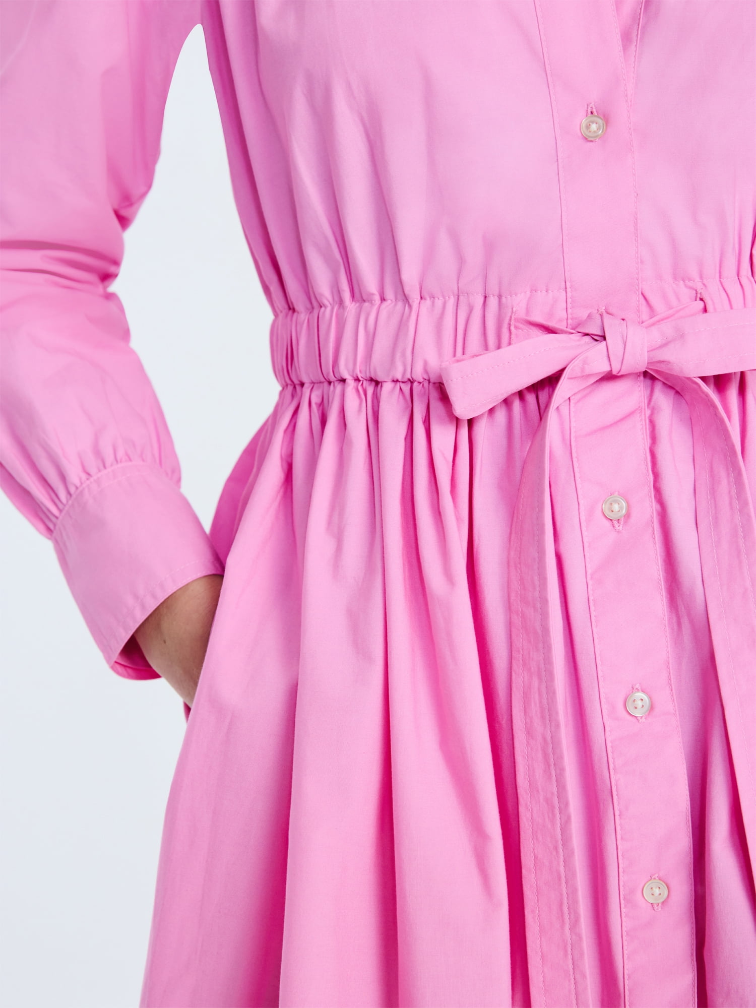 Free Assembly Women’s and Women's Plus Cotton Eyelet Maxi Shirtdress, Sizes XS-4X
