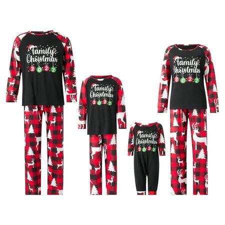 

Family Christmas Pjs Matching Sets Xmas Matching Pajamas for Adults Kids Holiday Xmas Sleepwear Set