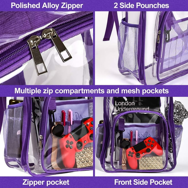 Inadays Waterproof Clear Backpack Set, Heavy Duty, Large Capacity