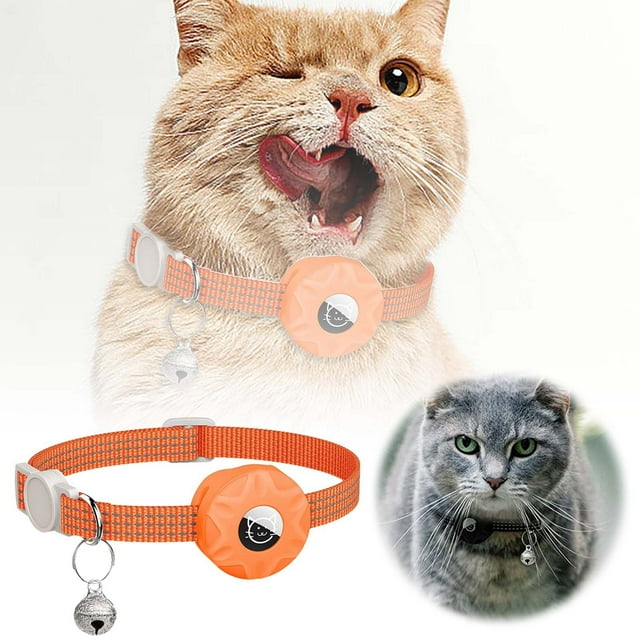 Oliegs Heated Blanket Airtag Cat Air Tag Cat With Bell And Buckle In 3/8 Chocolate