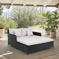 thumbnail image 2 of SAFAVIEH Cadeo Outdoor Patio Daybed, Black/Light Grey, 2 of 12