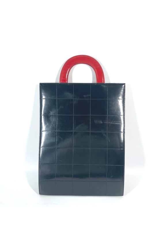 Pre-Owned CHANEL Mademoiselle Coco Chanel Tote Bag Handbag Patent Leather Women's Red...