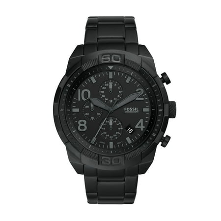 Fossil Men's Bronson Chronograph, Black-Tone Stainless Steel Watch, FS5712