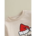 thumbnail image 4 of Infant Baby Christmas Sweatshirt Jumpsuit CartoonLetter Print Round Neck Long Sleeve Romper Toddler Clothes, 4 of 8