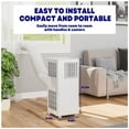thumbnail image 6 of GOGRANT 8000BTU Portable Air Conditioner with Remote Control, 3-in-1 AC Unit, Dehumidifier, Fan, for Room up to 350 Sq.Ft, 2 Speeds, 24H Timer Function, White, 6 of 8