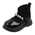 thumbnail image 2 of Boots for Girls Winter Boots Winter Girls Fashion Leather Boots - Stylish Kids Woven Mouth Dance Footwear for Cold Seasons, 2 of 6