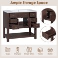 thumbnail image 4 of EUROCO 36" Bathroom Vanity with Top Sink, Modern Bathroom Storage Cabinet with 2 Soft Closing Doors and 6 Drawers, Single Sink Bathroom Vanity, 4 of 7