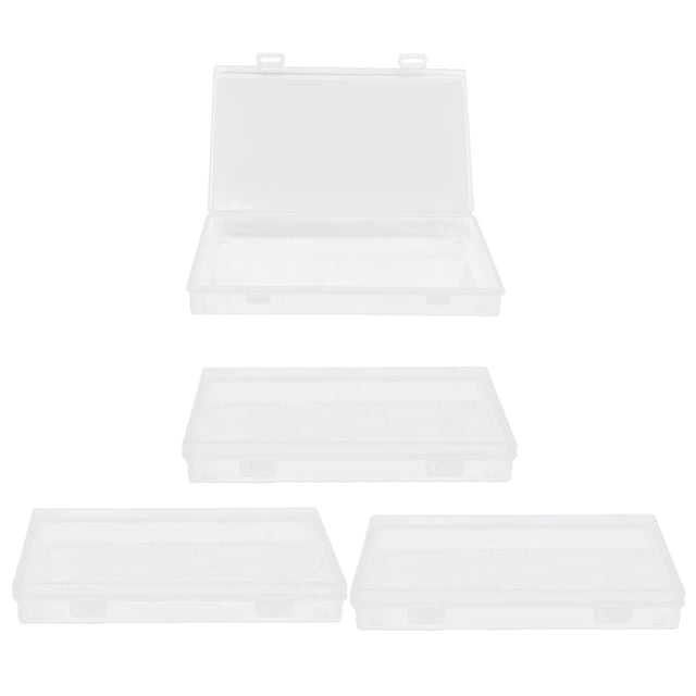 Storage Container, 4Pcs Transparent Storage Box Multipurpose For Jewelry For Office For Bead For Handicraft For Home