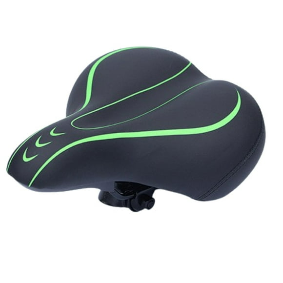 Oversized comfort bike seat, wide comfortable bike seat cushion for men ladies, memory foam padded, exercise bike saddle Universal Fit for Cruiser, Stationary, Peloton Spin Bikes & Cycling