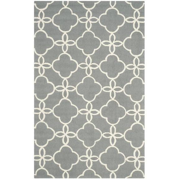 SAFAVIEH Four Seasons Vaska Geometric Area Rug, Grey/Ivory, 3'6" x 5'6"