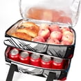 thumbnail image 5 of Football Double Layered Insulated Lunch Bag with Two Compartments, Large Capacity, Refrigeration Function, and Hand-Carrying - 7.1x11.4x16.1 Inches, 5 of 6