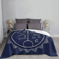 thumbnail image 2 of Hominid Graffiti Pattern Throw Blanket, Super Soft Anti-Pilling Flannel Bed Blankets, 60"x50", 2 of 8