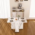 thumbnail image 5 of Multifunctional Folding Dining Table with Wall-Mounted Sideboard and Storage for Small Apartments, White, 5 of 10