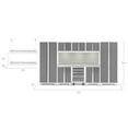 thumbnail image 3 of NewAge Products Bold Series Platinum 11 Piece Cabinet Set, Heavy Duty 24-Gauge Steel Garage Storage System, LED Lights / Slatwall / Wall Mounted Shelf Included, 3 of 15