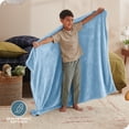 thumbnail image 2 of Bare Home Microplush Fleece Blanket - 300 GSM - Fuzzy Microfleece - Soft & Plush - Kid Size, Light Blue, 2 of 5