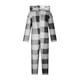 thumbnail image 4 of Mono de manga larga con capucha y pantalones largos para niña, a cuadros, informal, cálido, de poliéster, para dormir, para invierno, 4 of 6
